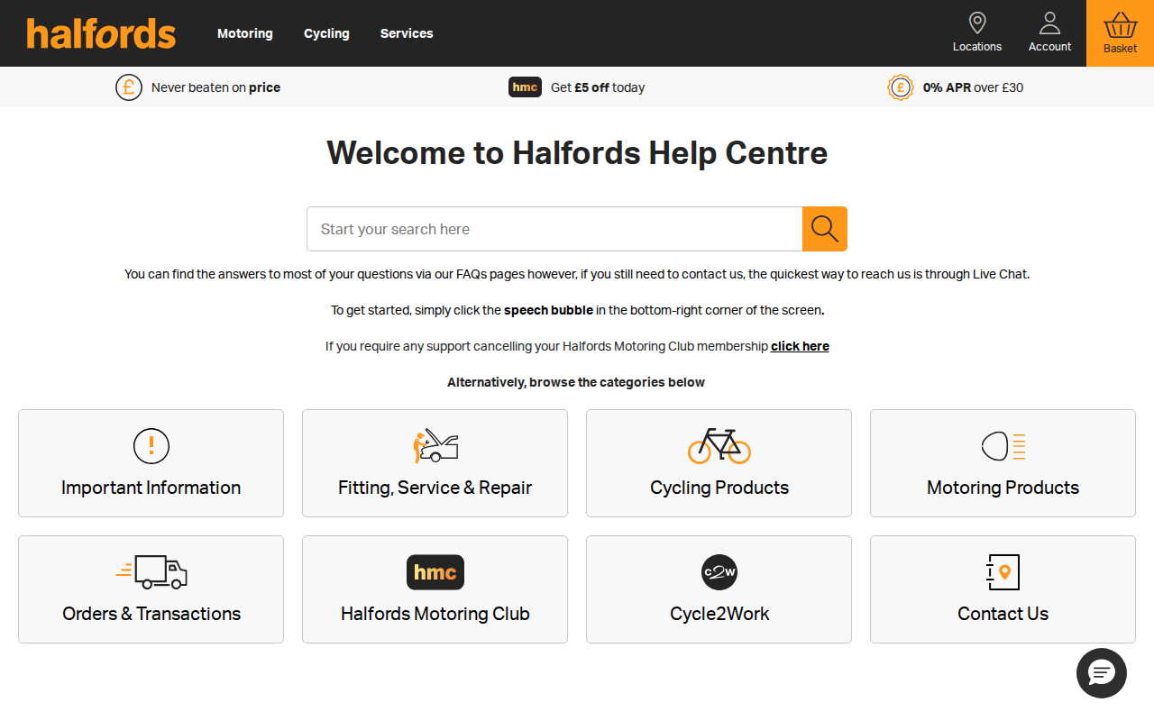 help.halfords.com
