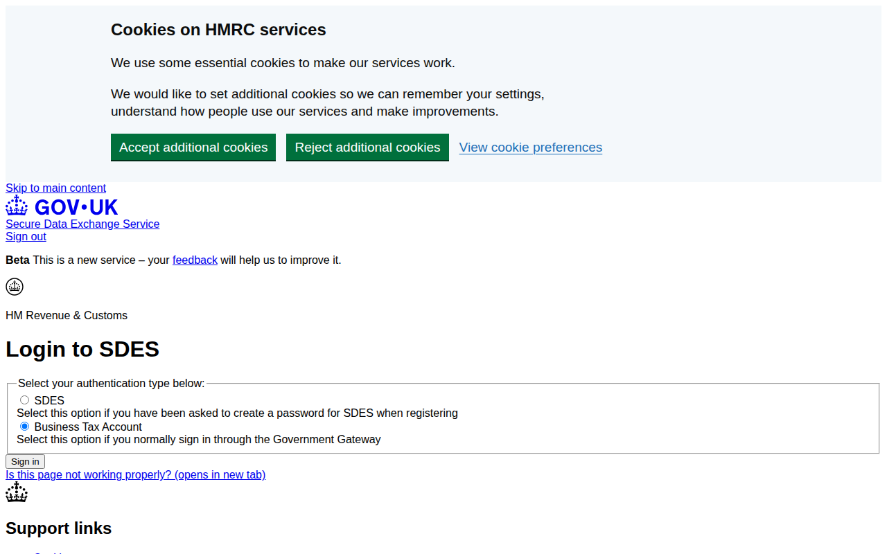 sdes-qa.hmrc.gov.uk